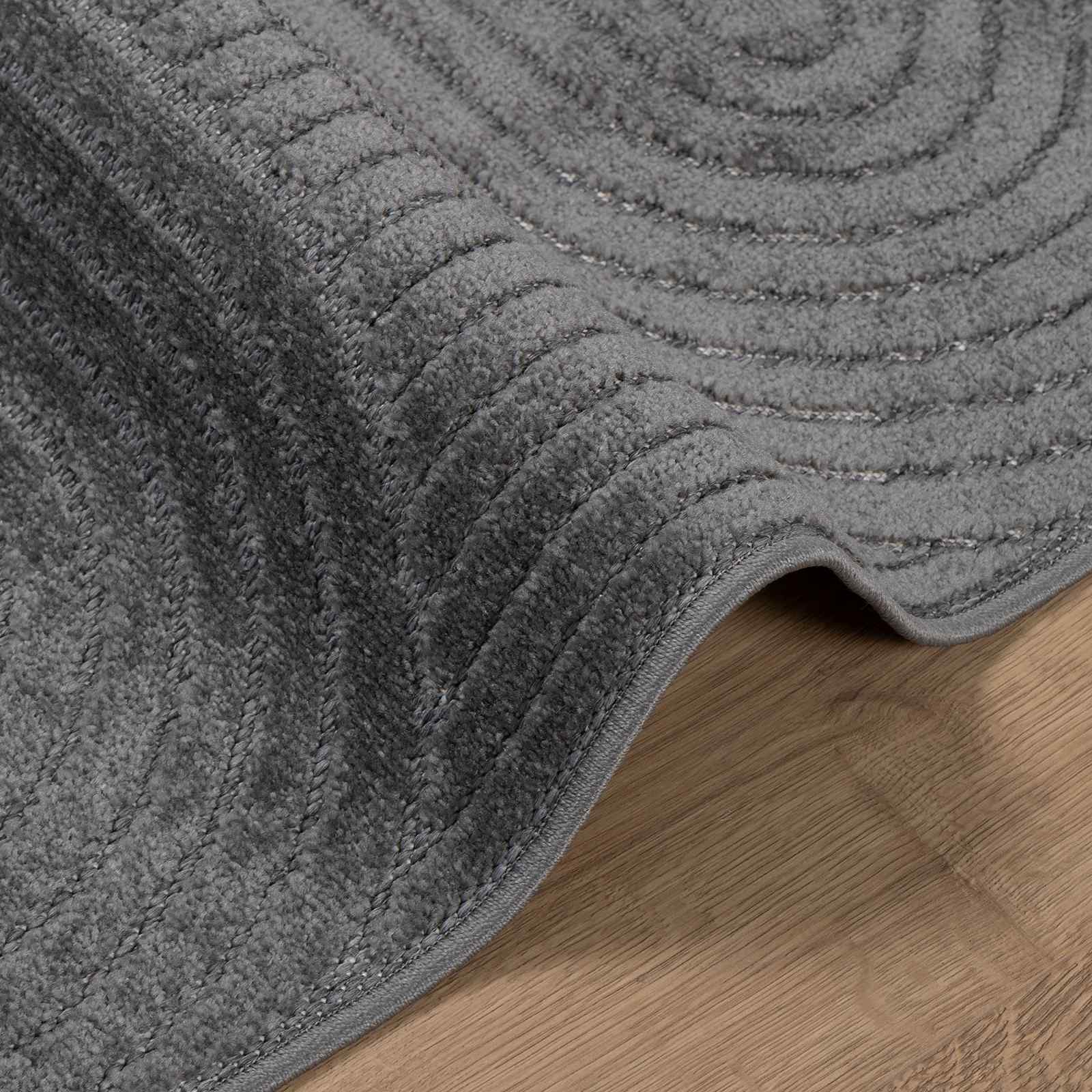 Vloerkleden Vierkant PALMERAS Antraciet 120 x 120 cm Polyester