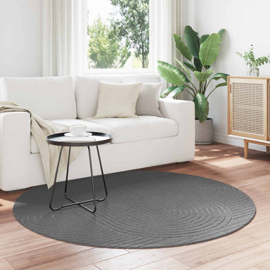 Vloerkleden Rond PALMERAS Antraciet Ø 200 CM Polyester