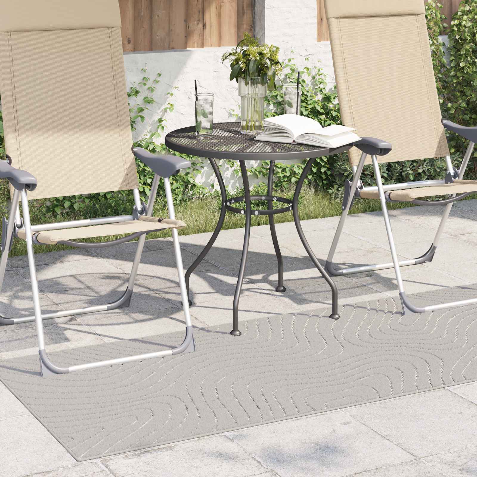 Vloerkleden Rechthoekig PALMERAS Crème 150 x 80 cm Polyester
