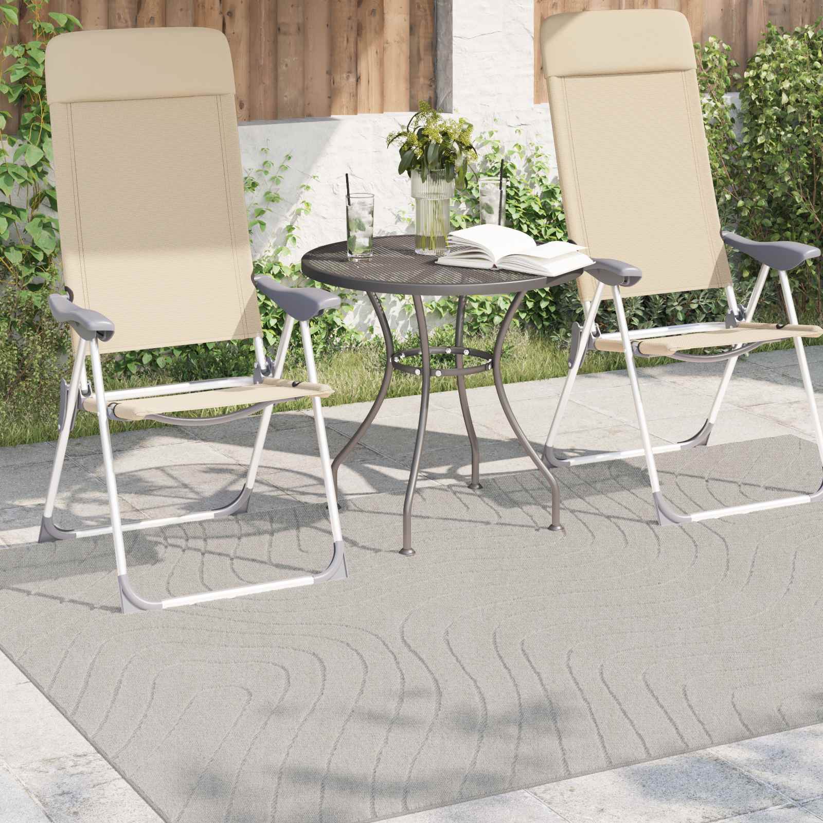 Vloerkleden Rechthoekig PALMERAS Crème 230 x 160 cm Polyester