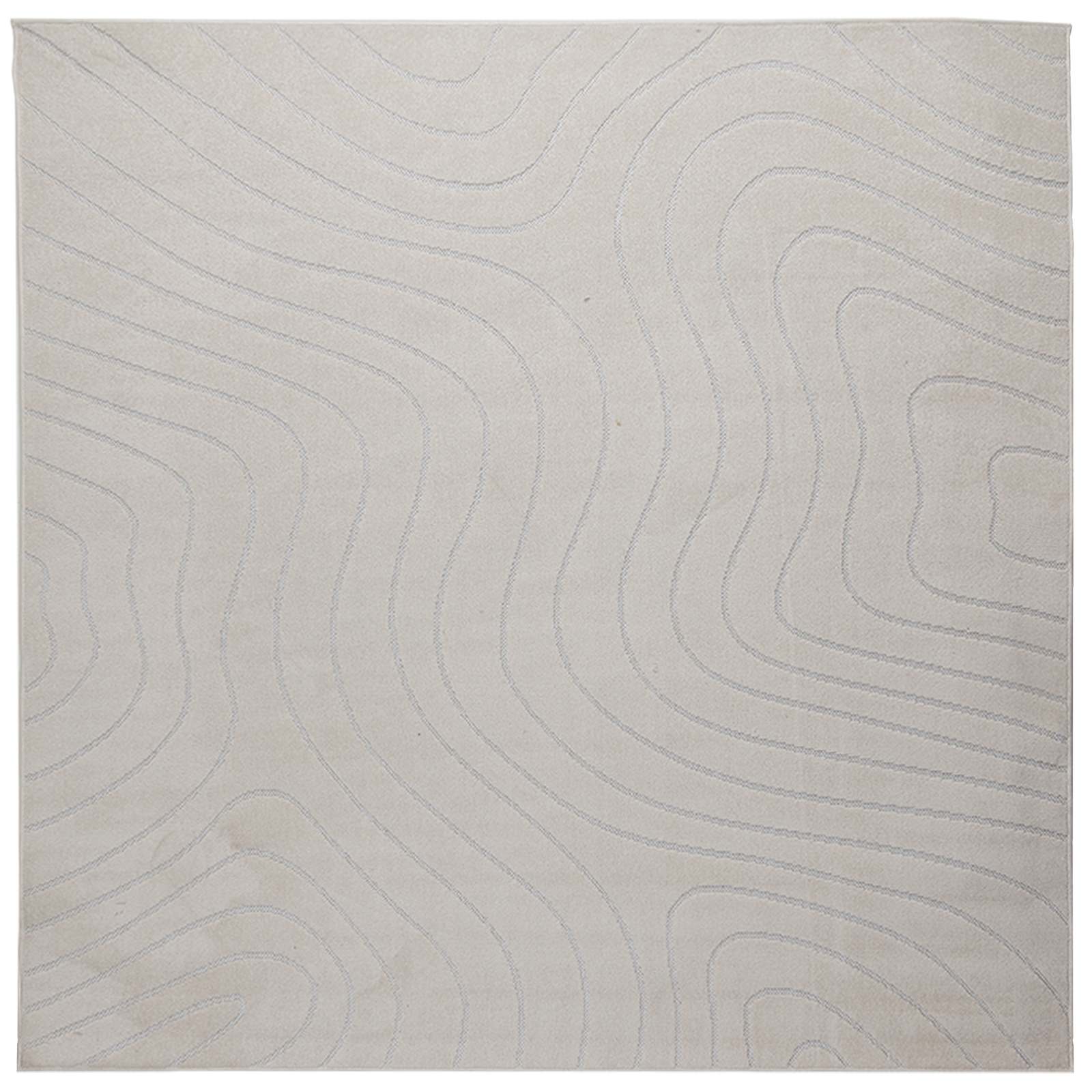 Vloerkleden Vierkant PALMERAS Crème 120 x 120 cm Polyester