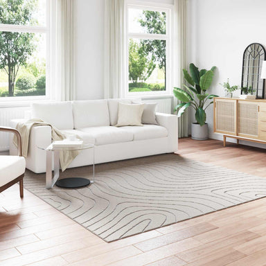 Vloerkleden Vierkant PALMERAS Crème 240 x 240 cm Polyester