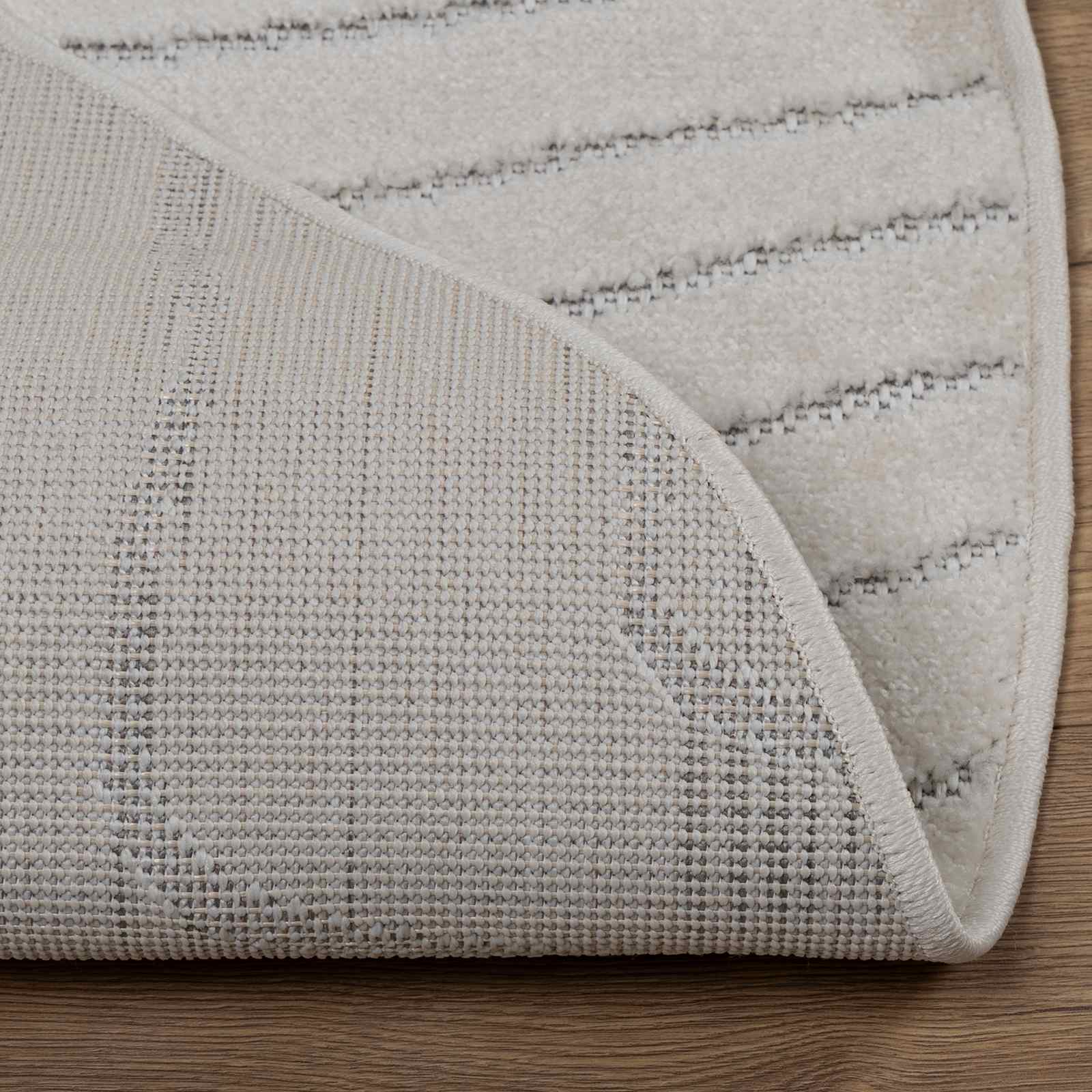 Vloerkleden Rond PALMERAS Crème Ø 200 CM Polyester