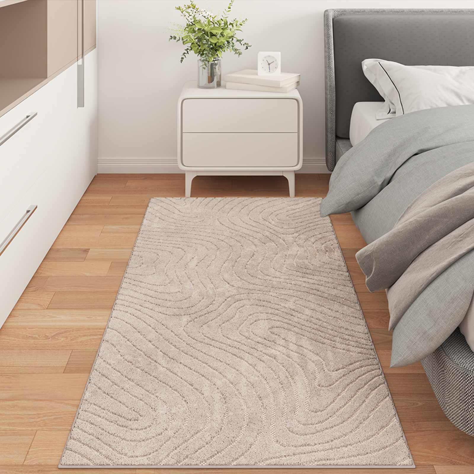 Binnen- en buitentapijt PALMERAS Beige 80 x 200 cm Polyester
