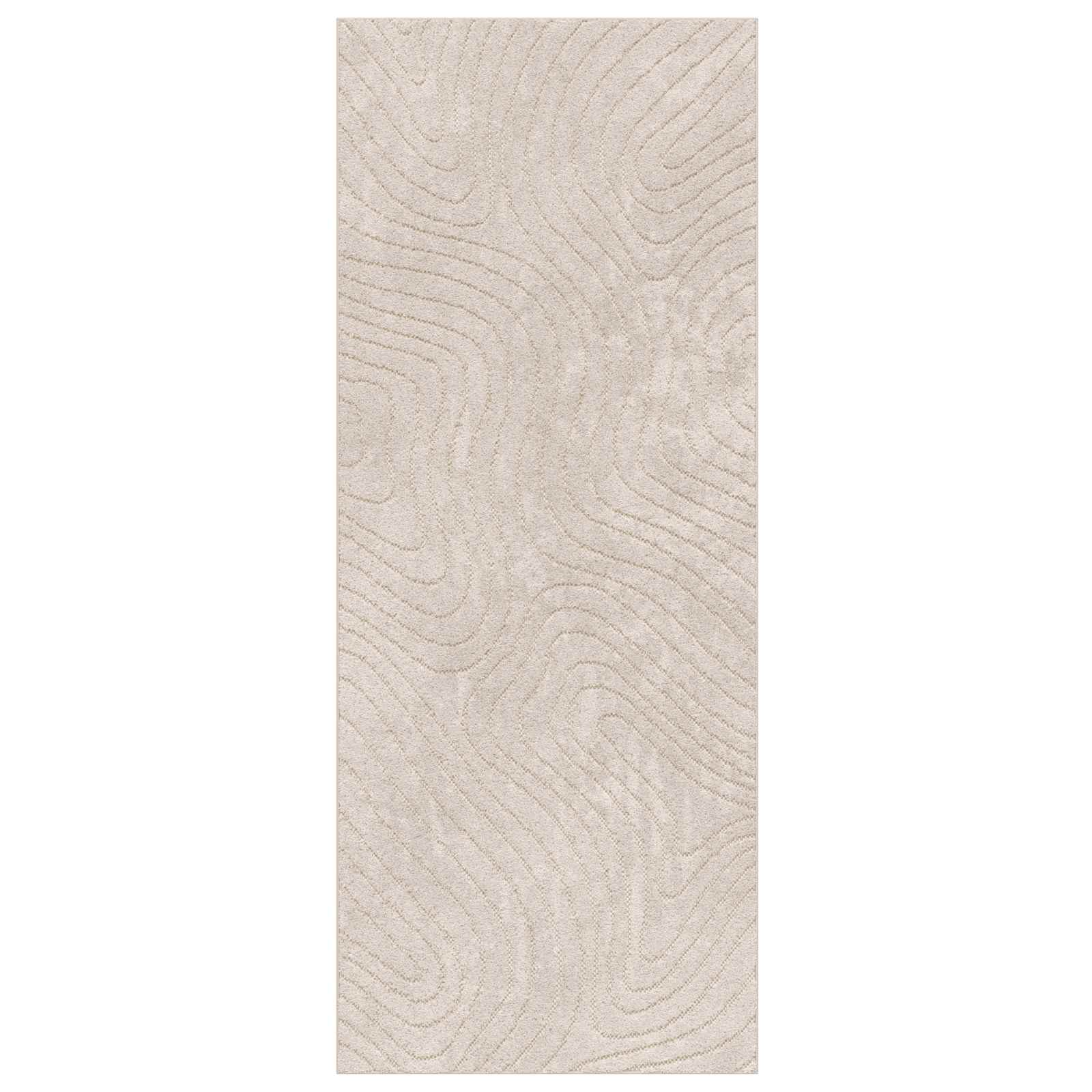 Binnen- en buitentapijt PALMERAS Beige 80 x 200 cm Polyester