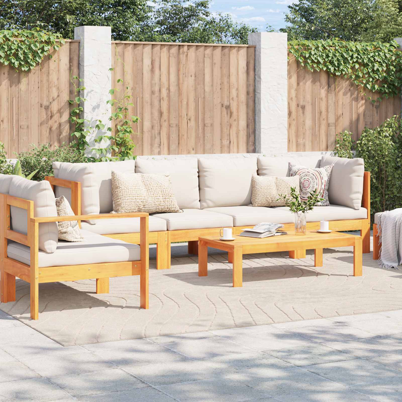 Vloerkleden Rechthoekig PALMERAS Beige 200 x 280 cm Polyester