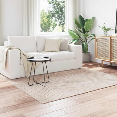 Vloerkleden Vierkant PALMERAS Beige 120 x 120 cm Polyester