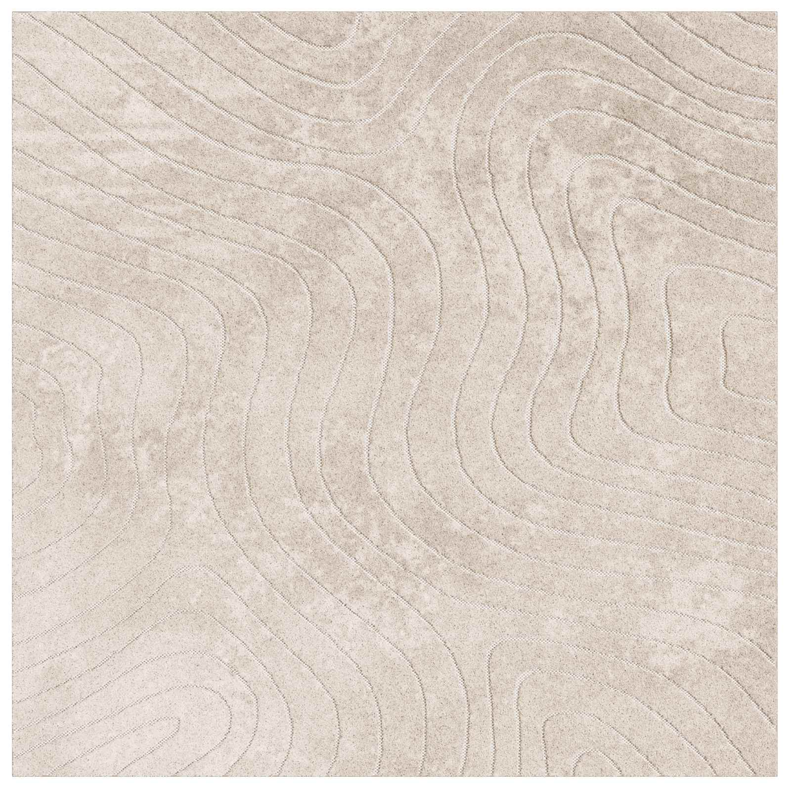 Vloerkleden Vierkant PALMERAS Beige 120 x 120 cm Polyester