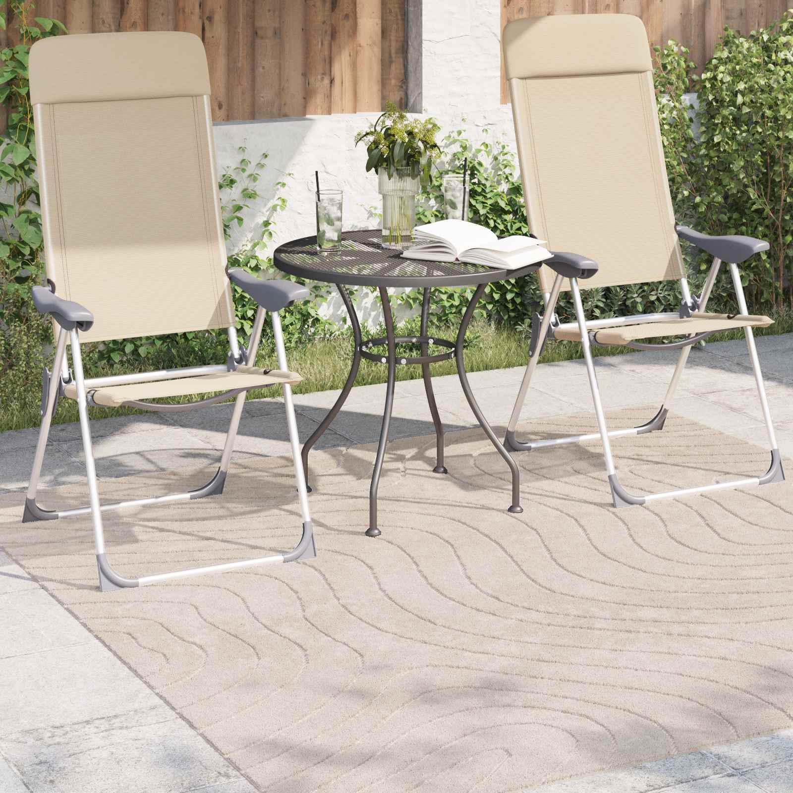 Vloerkleden Vierkant PALMERAS Beige 200 x 200 cm Polyester