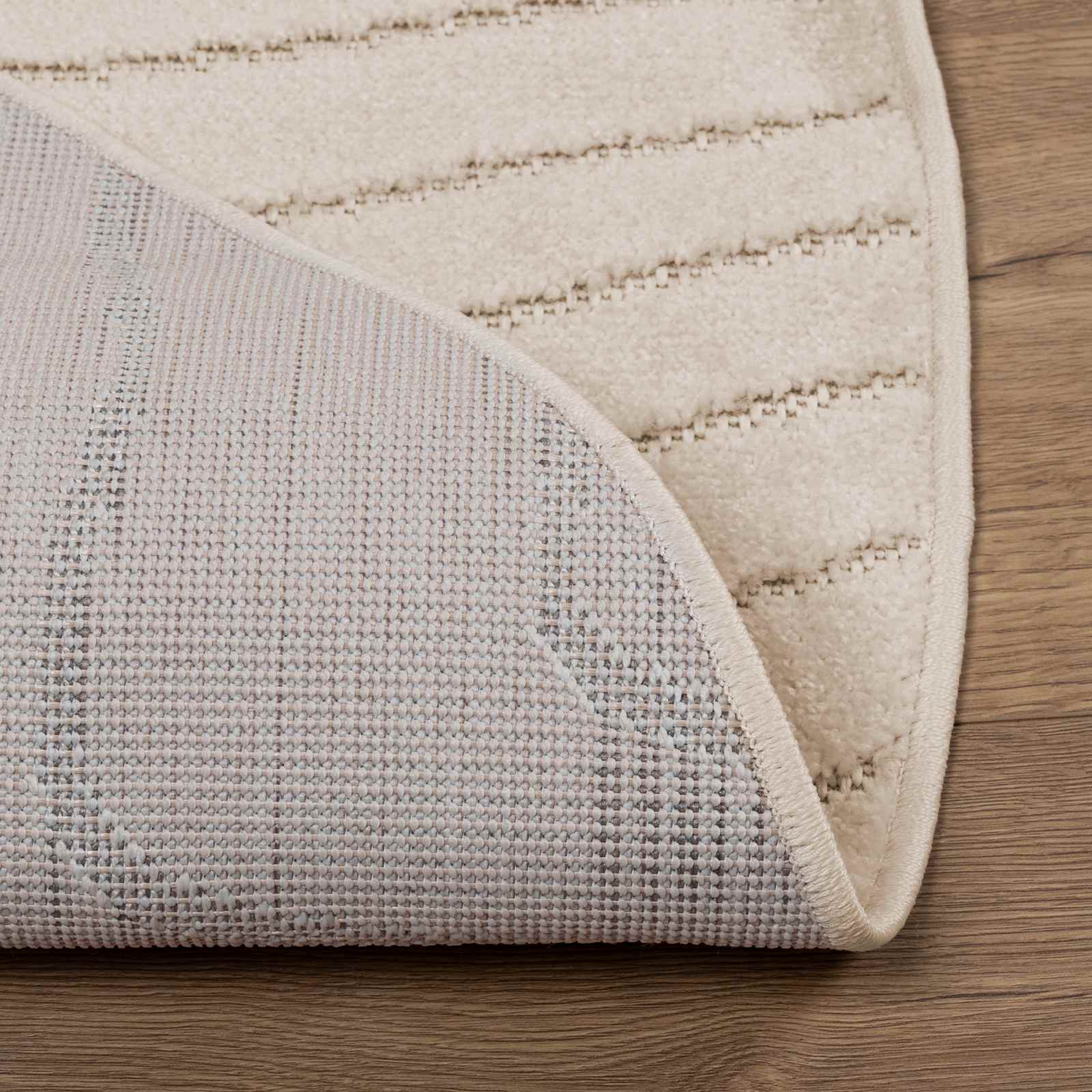 Vloerkleden Rond PALMERAS Beige Ø 120 CM Polyester