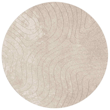 Vloerkleden Rond PALMERAS Beige Ø 120 CM Polyester