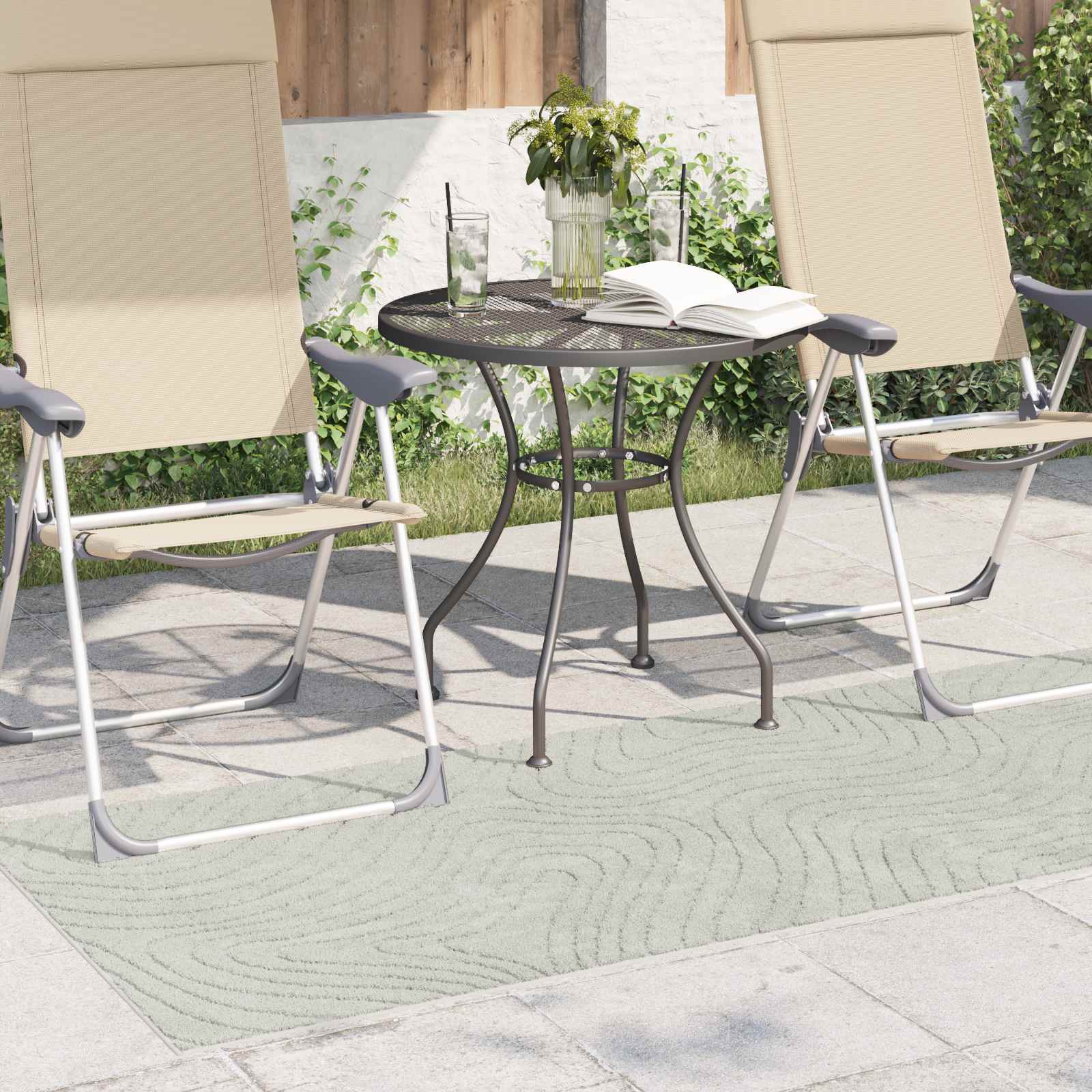 Vloerkleden Rechthoekig PALMERAS Groen 80 x 150 cm Polyester