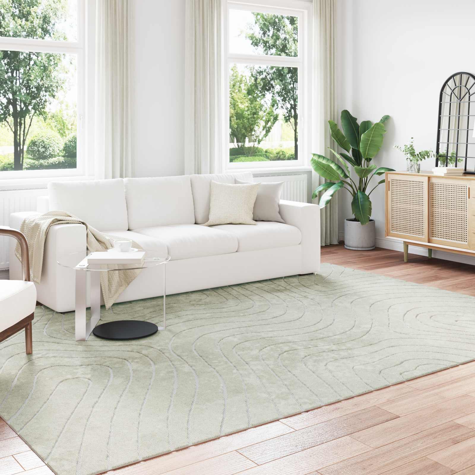 Vloerkleden Rechthoekig PALMERAS Groen 240 x 340 cm Polyester