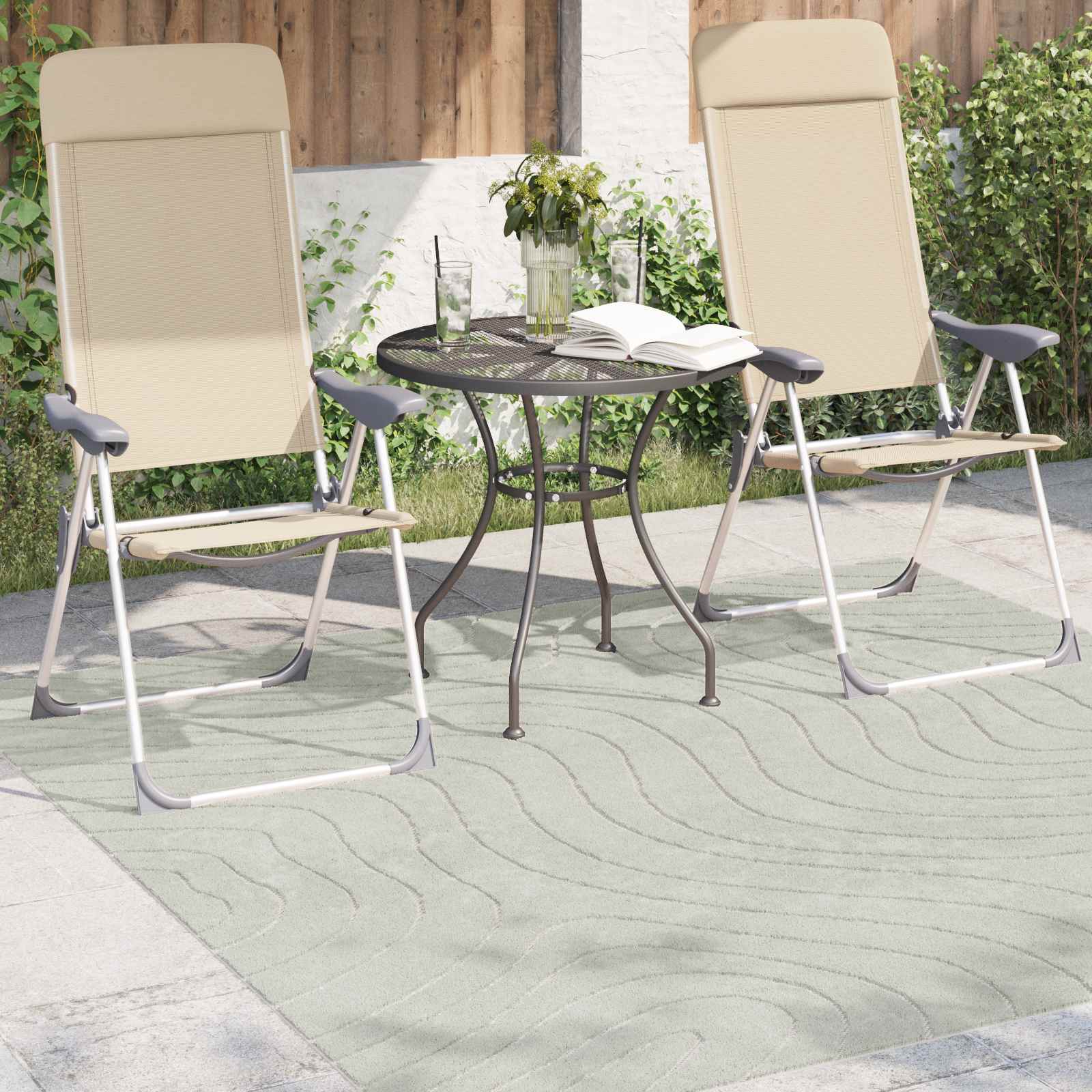 Vloerkleden Vierkant PALMERAS Groen 200 x 200 cm Polyester