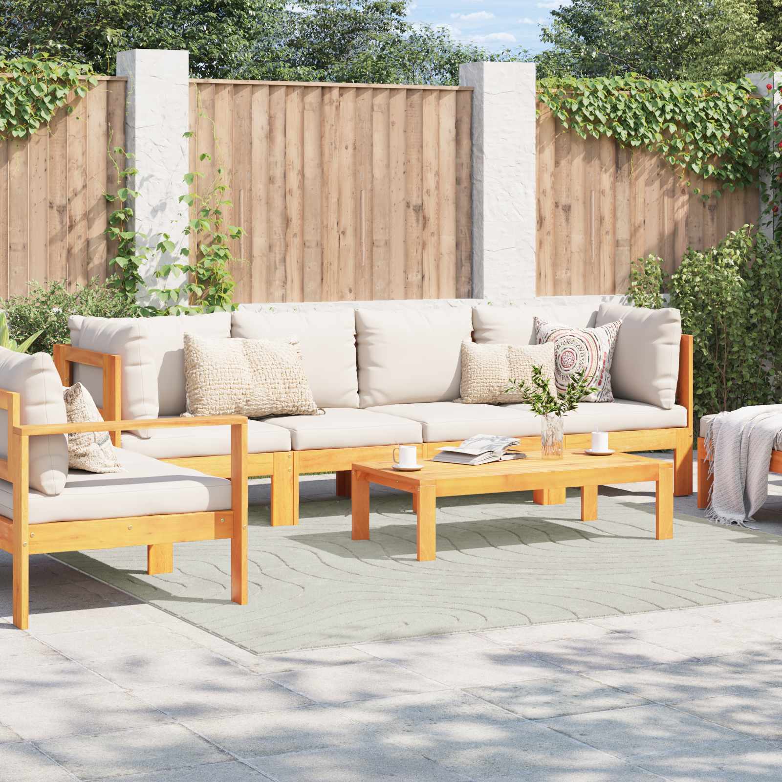 Vloerkleden Vierkant PALMERAS Groen 240 x 240 cm Polyester