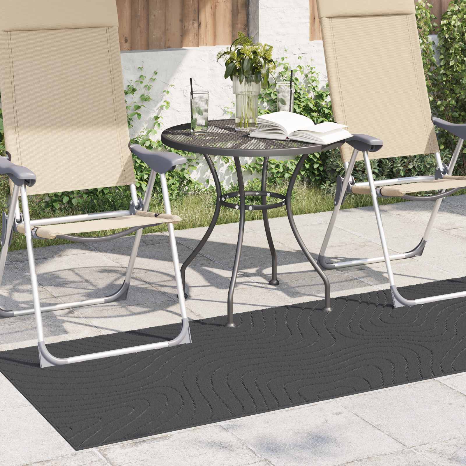 Vloerkleden Rechthoekig PALMERAS Antraciet 200 x 80 cm