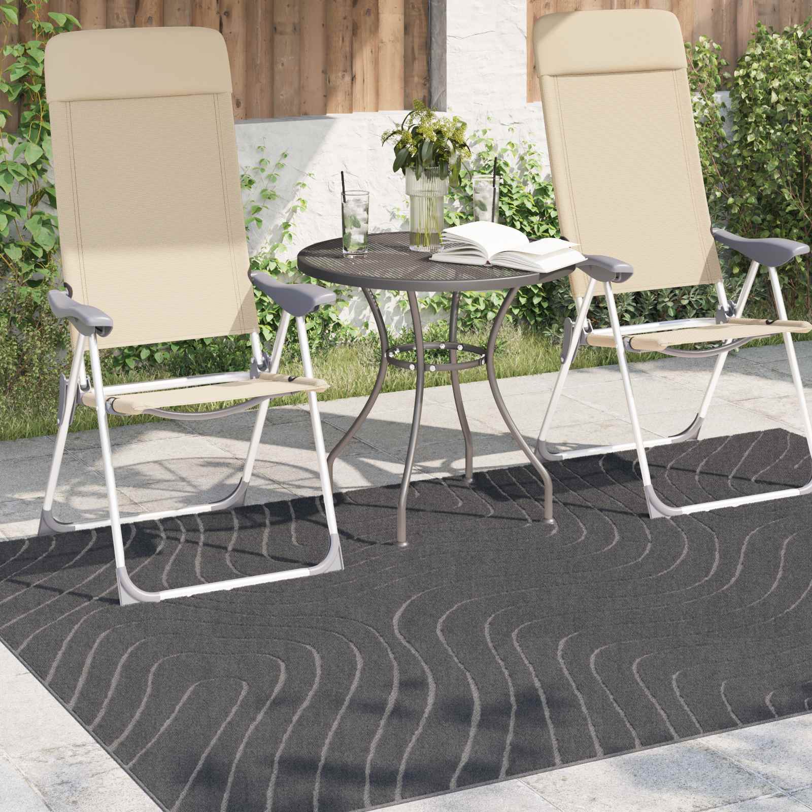 Vloerkleden PALMERAS Antraciet 230 x 160 cm Polyester