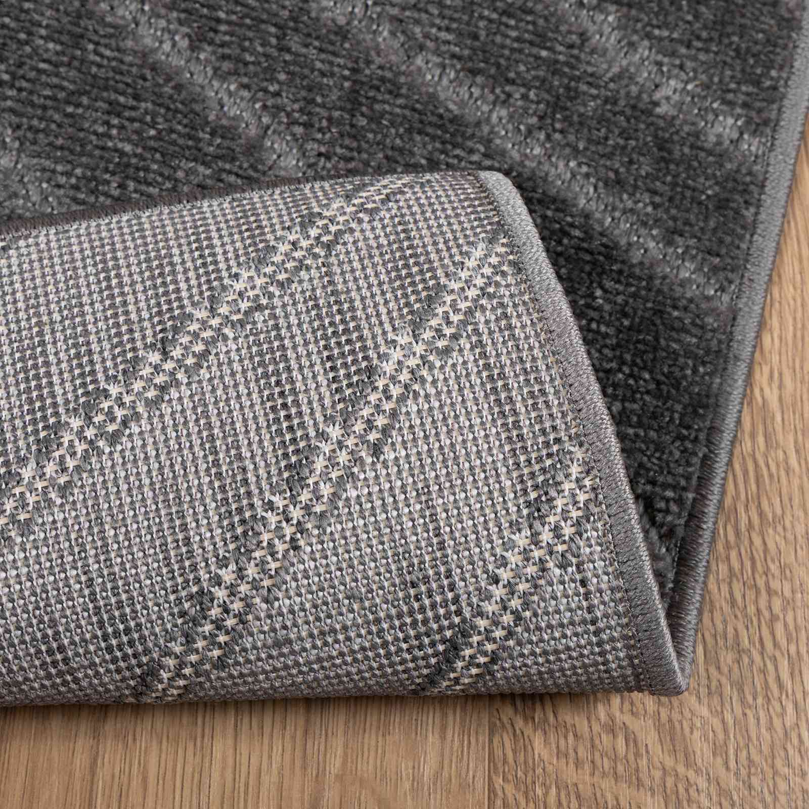 Vloerkleden Vierkant PALMERAS Antraciet 200 x 200 cm Polyester
