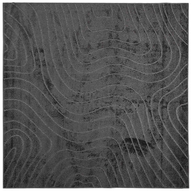 Vloerkleden Vierkant PALMERAS Antraciet 200 x 200 cm Polyester