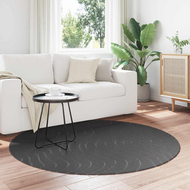Vloerkleden Rond PALMERAS Antraciet Ø 120 CM Polyester