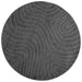 Vloerkleden Rond PALMERAS Antraciet Ø 120 CM Polyester