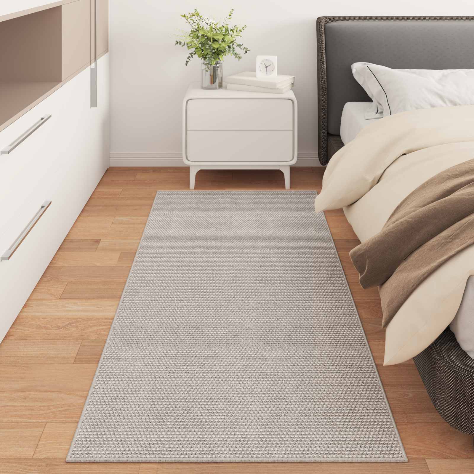 Vloerkleden Rechthoekig LUGO Crème 150 x 80 cm Polyester