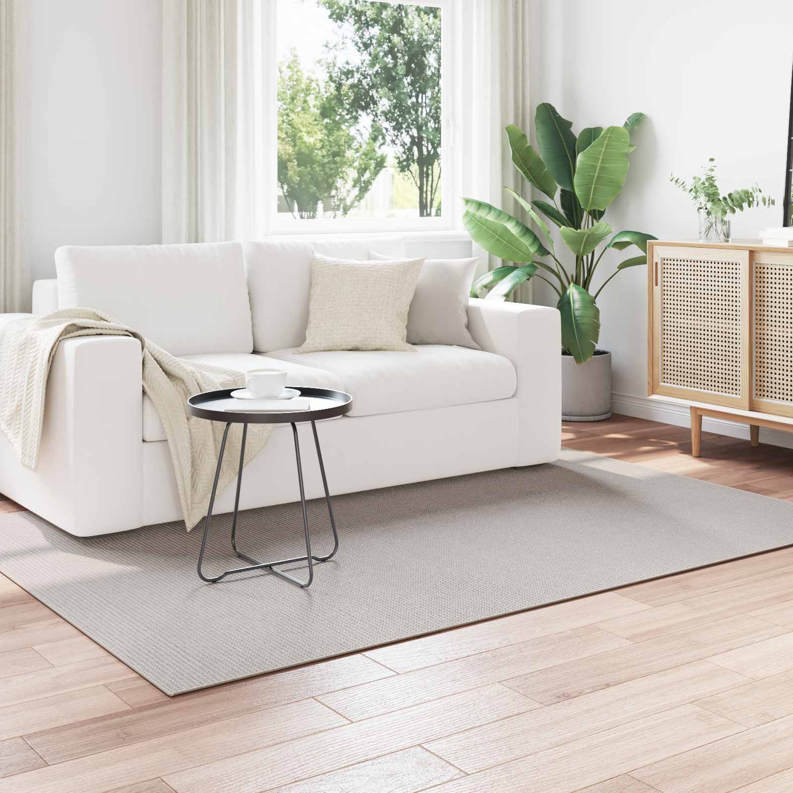 Vloerkleden Rechthoekig LUGO Crème 170 x 120 cm Polyester