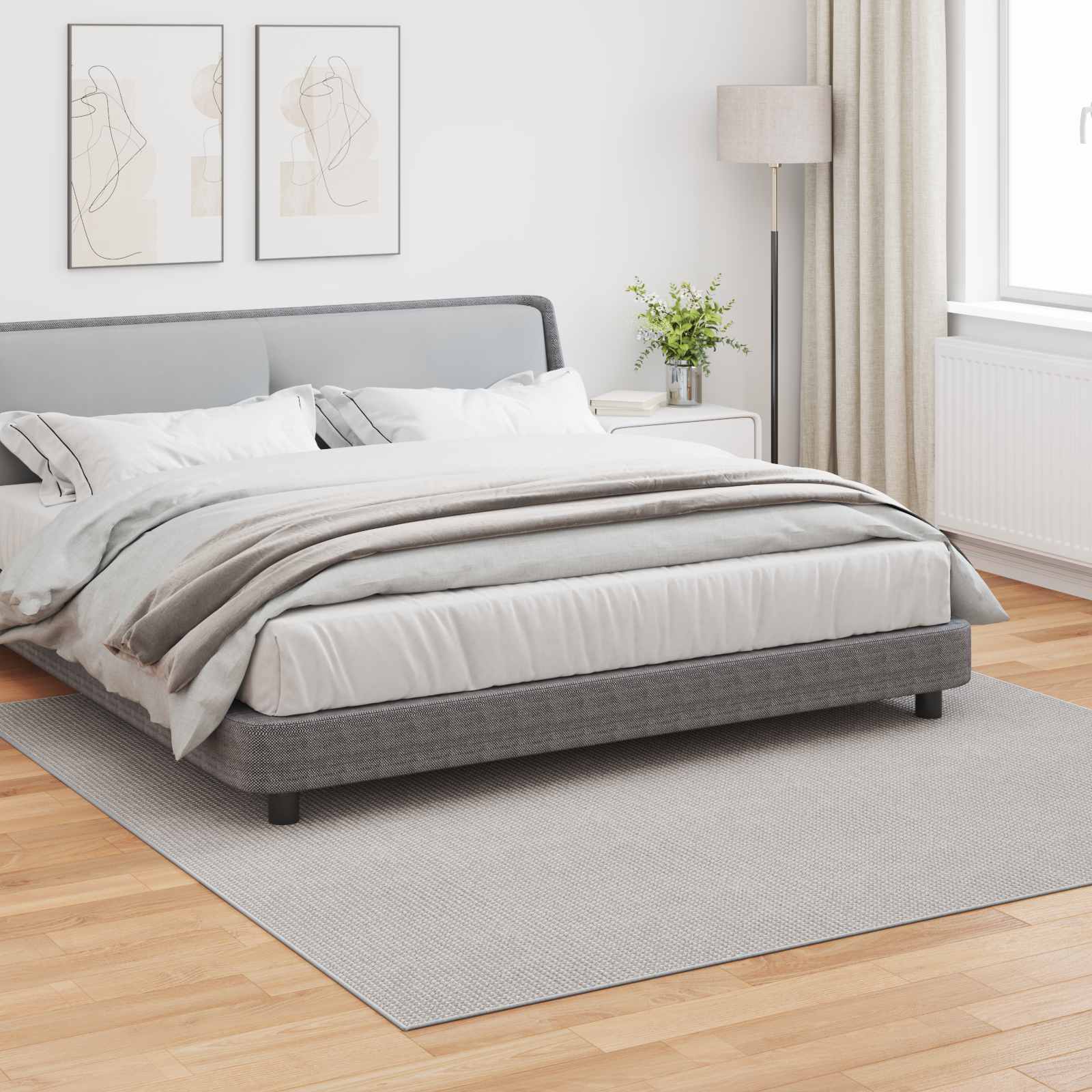 Vloerkleden Vierkant LUGO Crème 240 x 240 cm Polyester