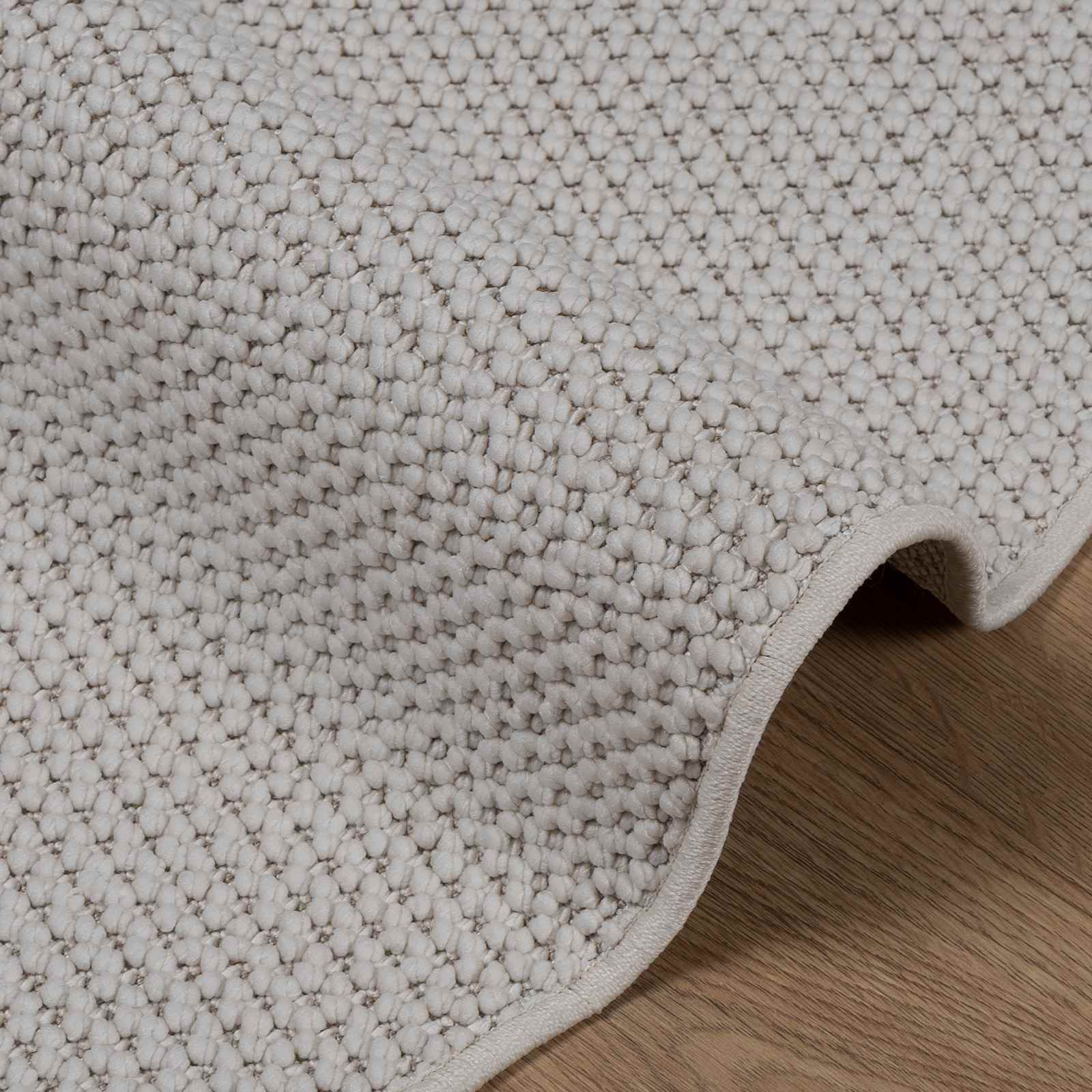 Vloerkleden Rond LUGO Crème Ø 160 CM Polyester