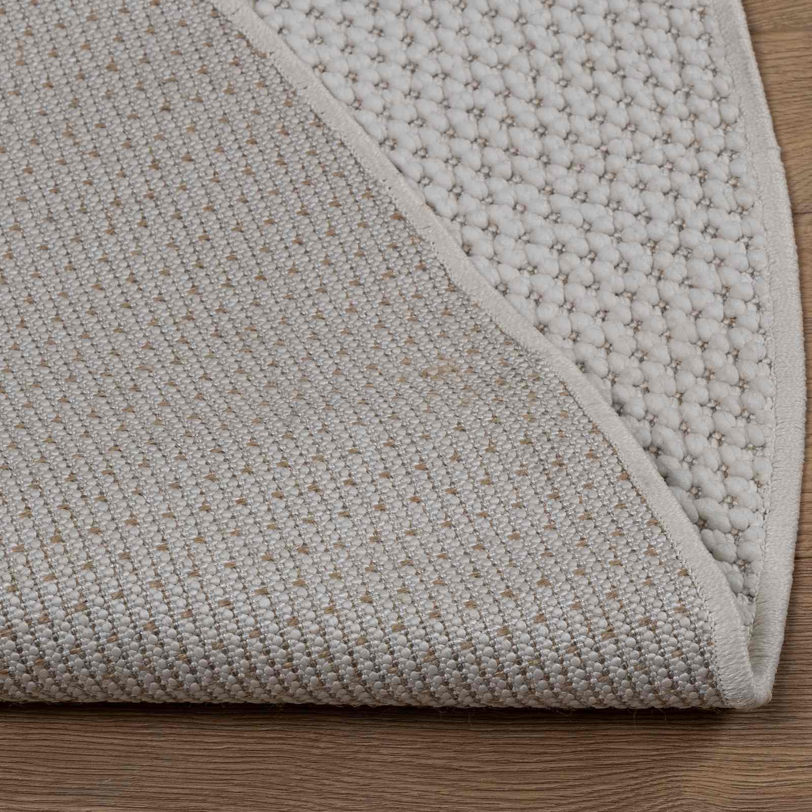 Vloerkleden Rond LUGO Crème Ø 200 CM Polyester