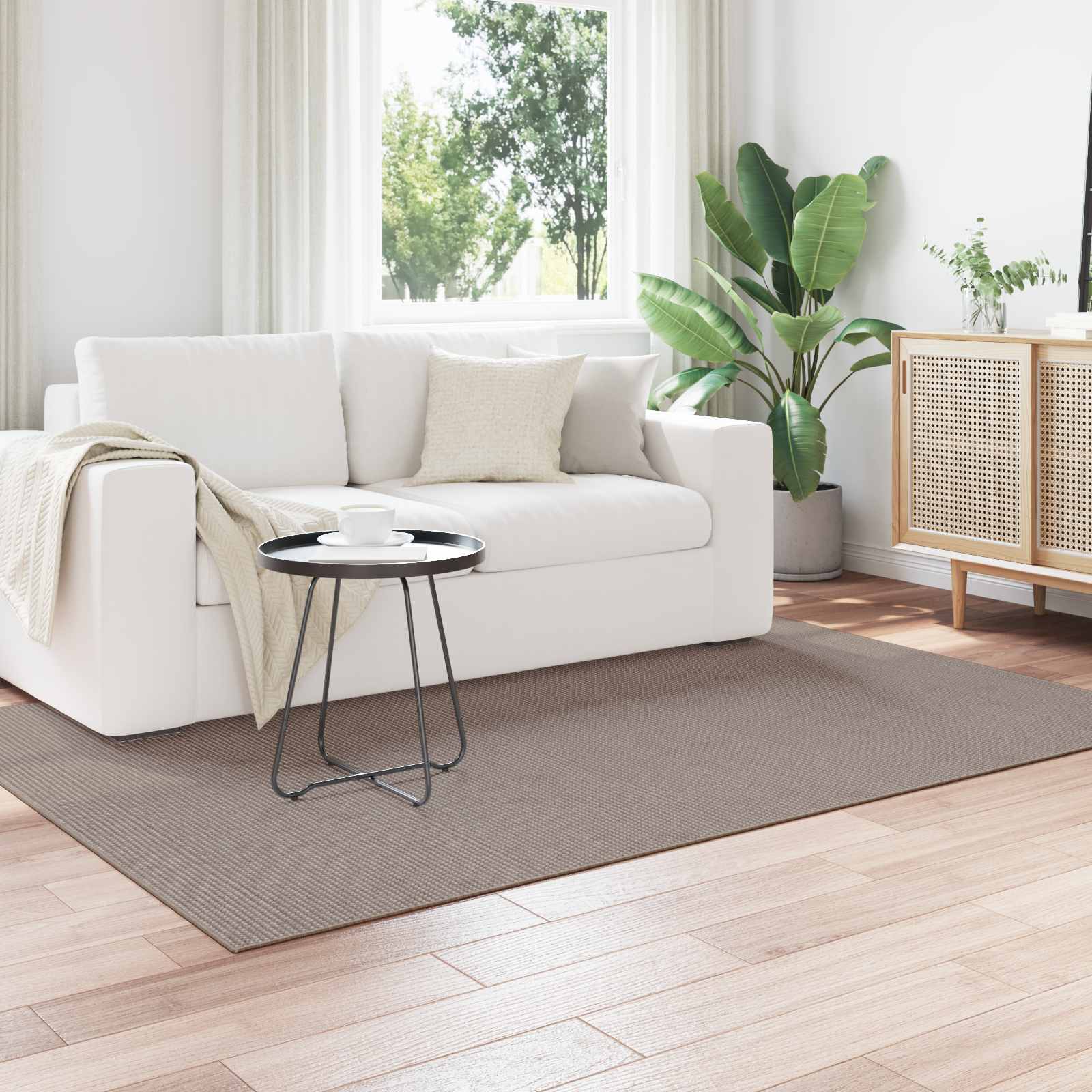 Vloerkleden Rechthoekig LUGO Taupe 160 x 230 cm Polyester