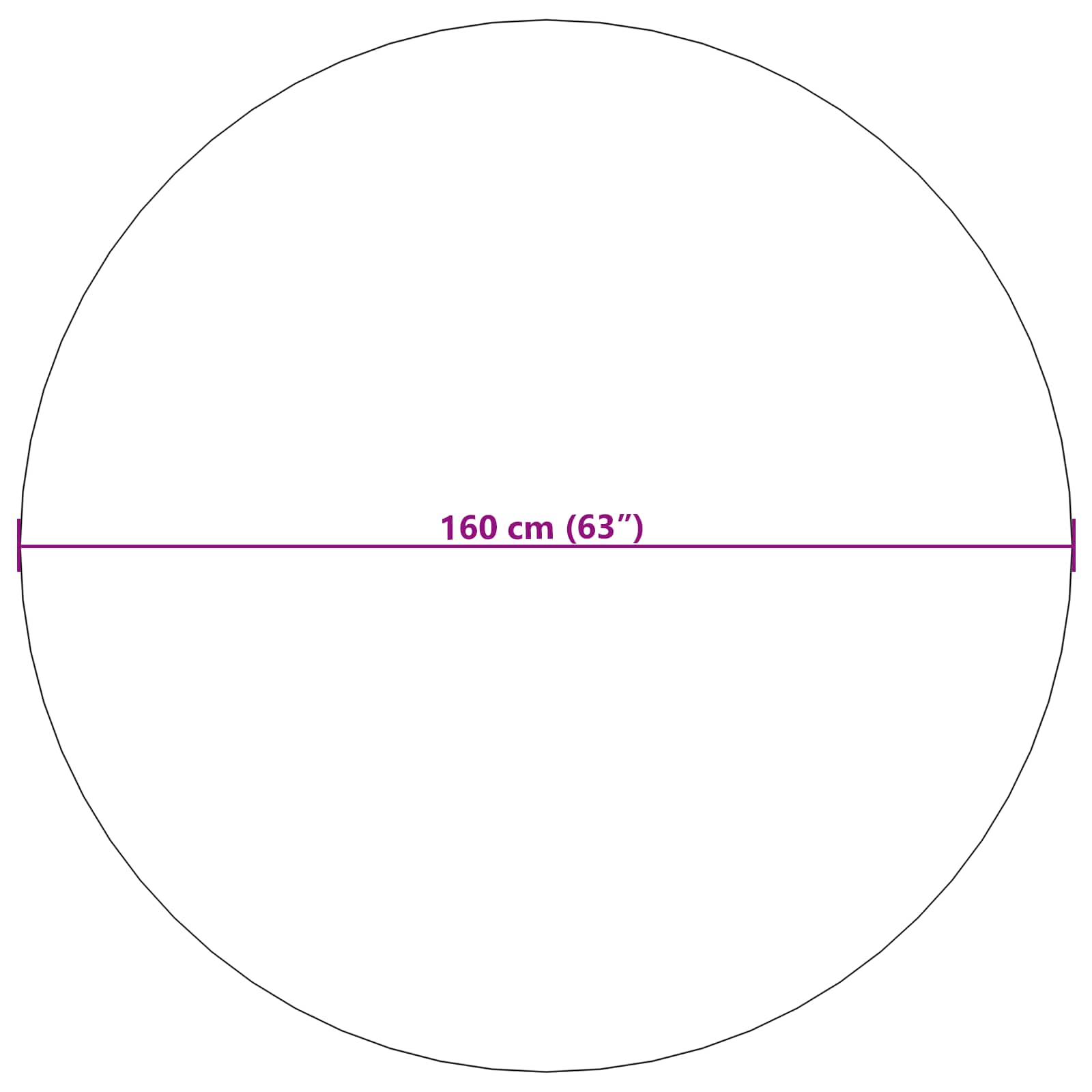 Vloerkleden Rond LUGO Taupe Ø 160 CM Polyester