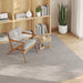 Vloerkleden Vierkant LUGO Crème en Taupe 200 x 200 cm Polyester