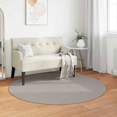 Vloerkleden Rond LUGO Crème en Taupe Ø 200 CM Polyester