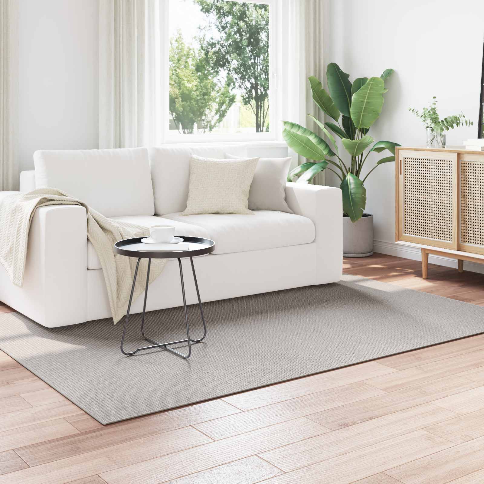 Vloerkleden LUGO Crème en Grijs 120 x 170 cm Polyester