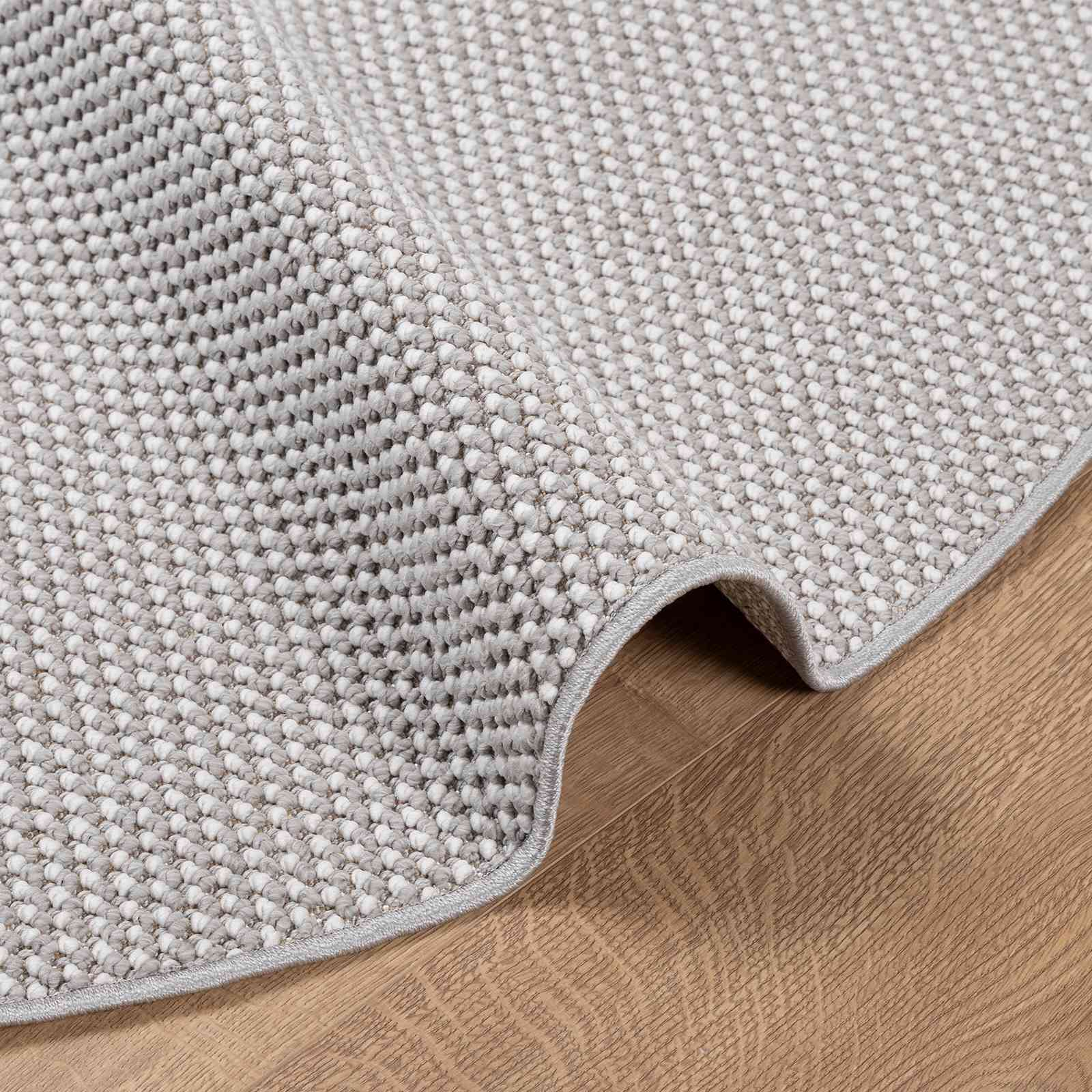 Vloerkleden Rond LUGO Crème en Grijs Ø 120 CM Polyester