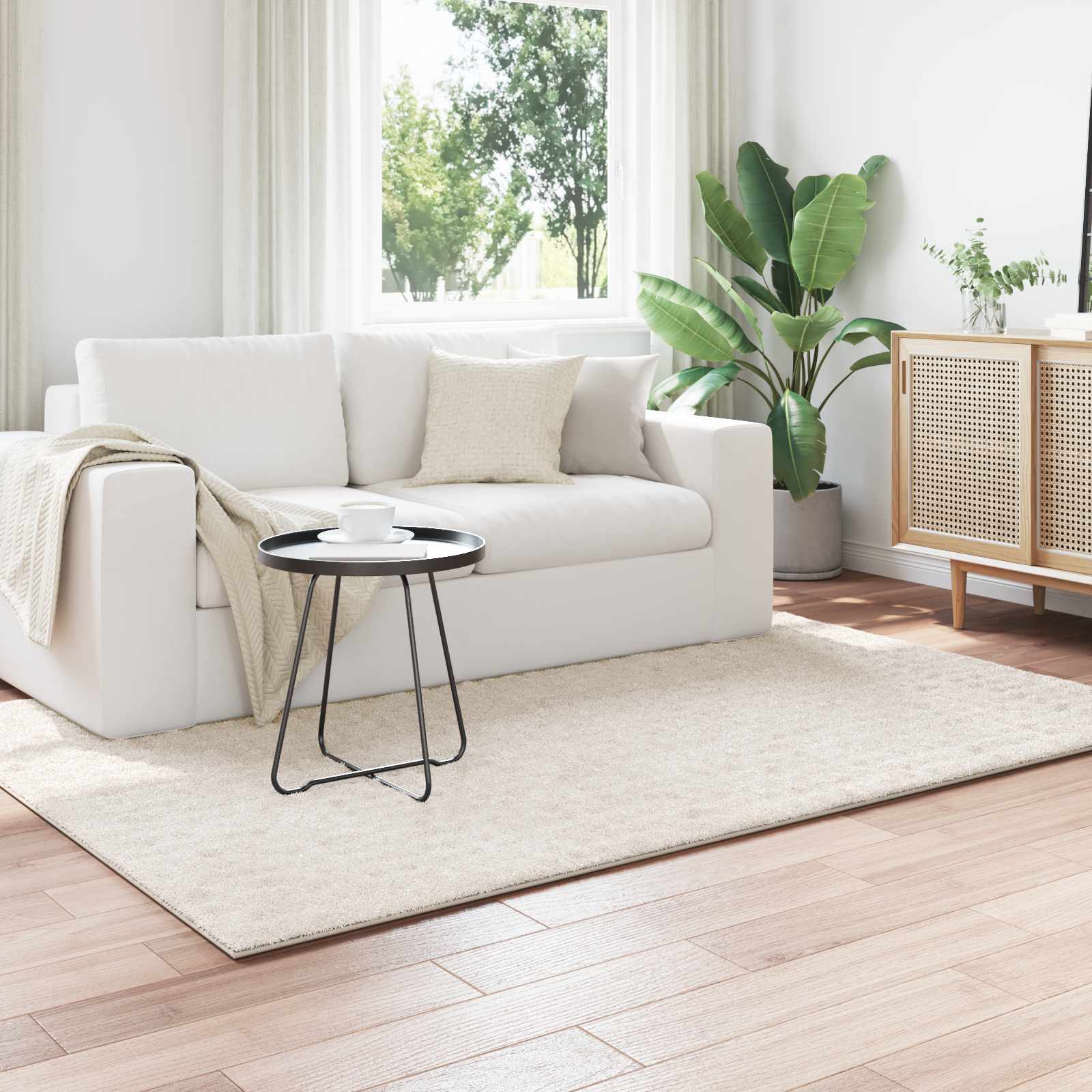 Vloerkleden SIROLO Crèmekleurig 200 x 140 cm Polyester
