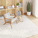 Vloerkleden Vierkant SIROLO Crèmekleurig 120 x 120 cm Polyester