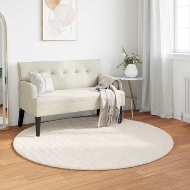 Vloerkleden Rond SIROLO Crèmekleurig Ø 120 CM Polyester
