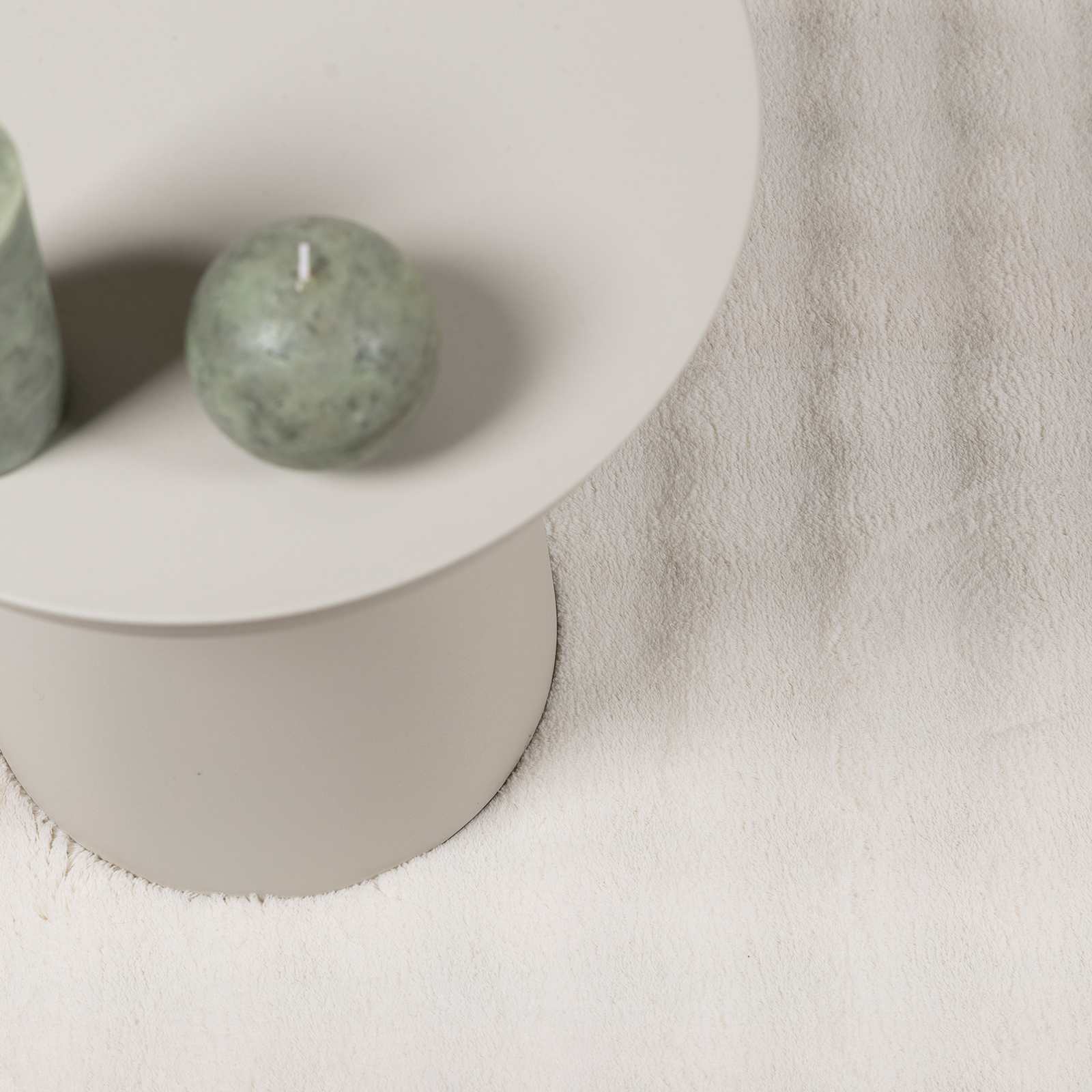 Vloerkleden Rond SIROLO Crèmekleurig Ø 160 CM Polyester