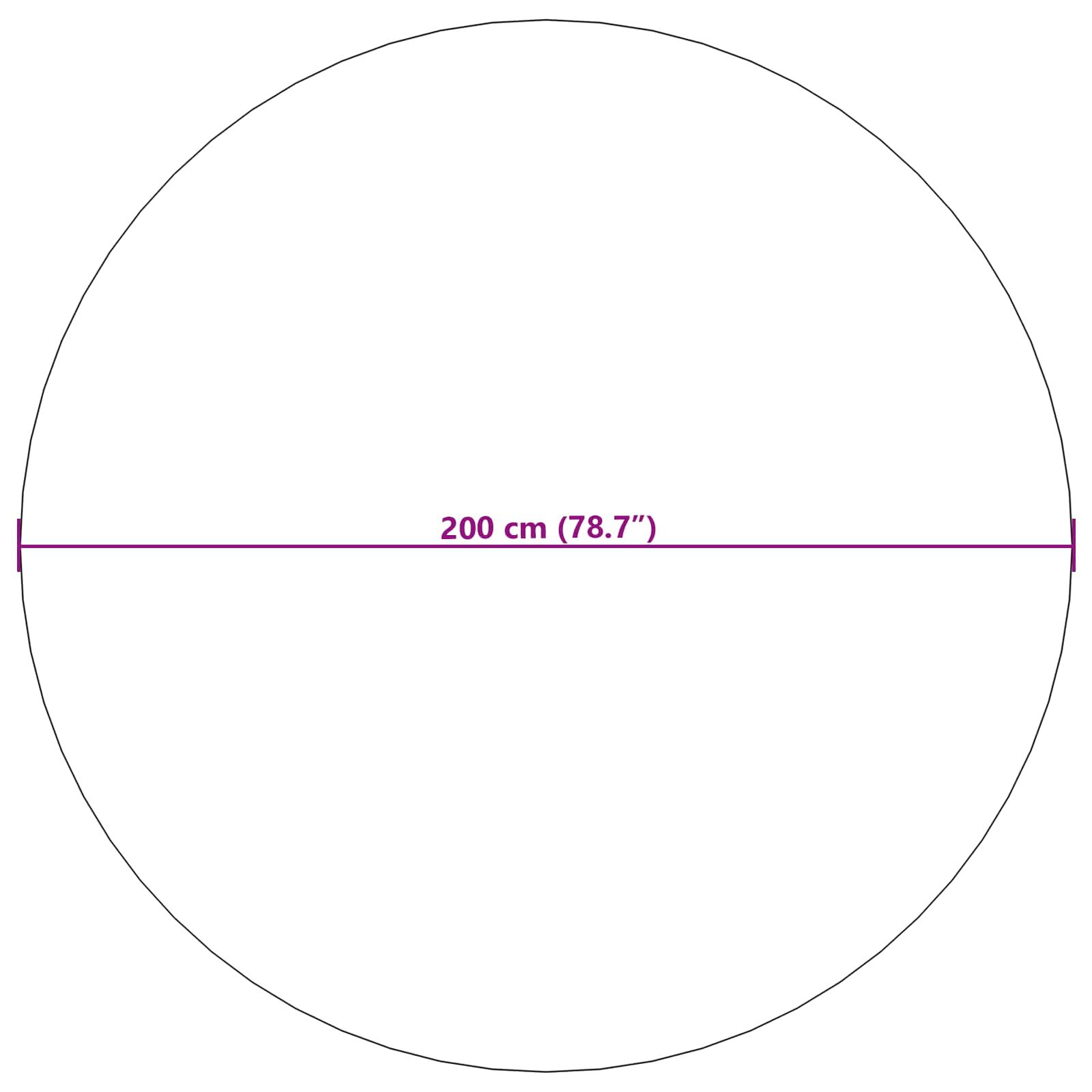 Vloerkleden Rond SIROLO Crèmekleurig Ø 200 CM Polyester