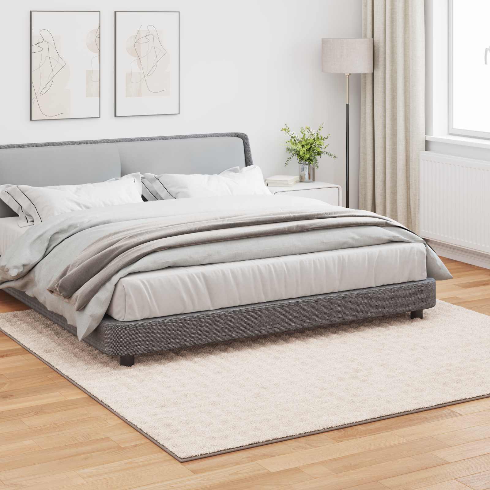 Vloerkleden Vierkant SIROLO Beige 240 x 240 cm Polyester