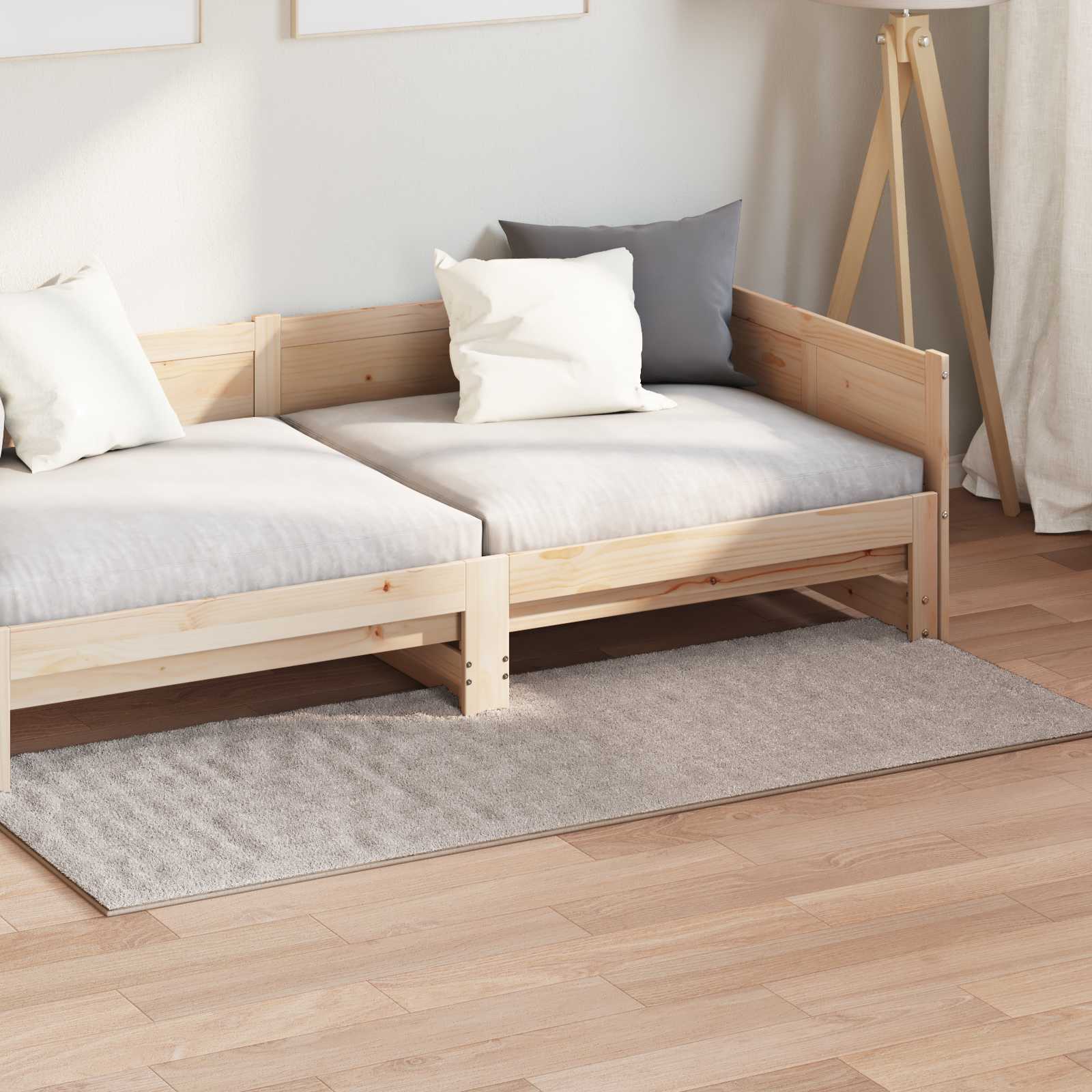 Vloerkleden Rechthoekig SIROLO Zand 150 x 80 cm Polyester