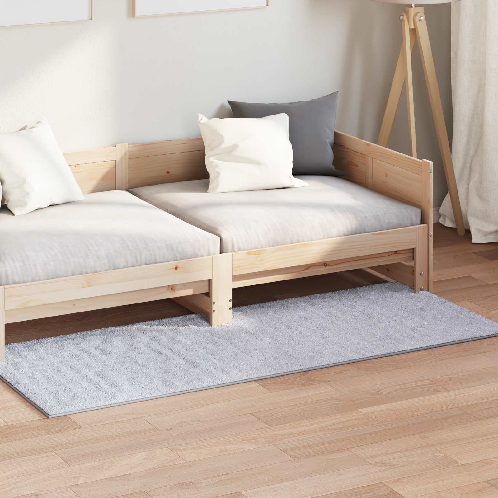 Vloerkleden Rechthoekig SIROLO Grijs 200 x 80 cm Polyester