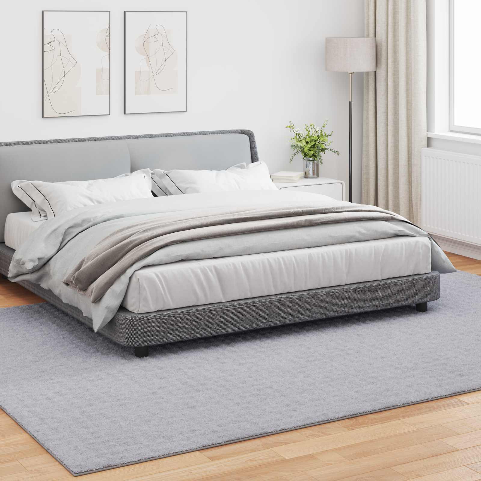 Vloerkleden Rechthoekig SIROLO Grijs 280 x 200 cm Polyester