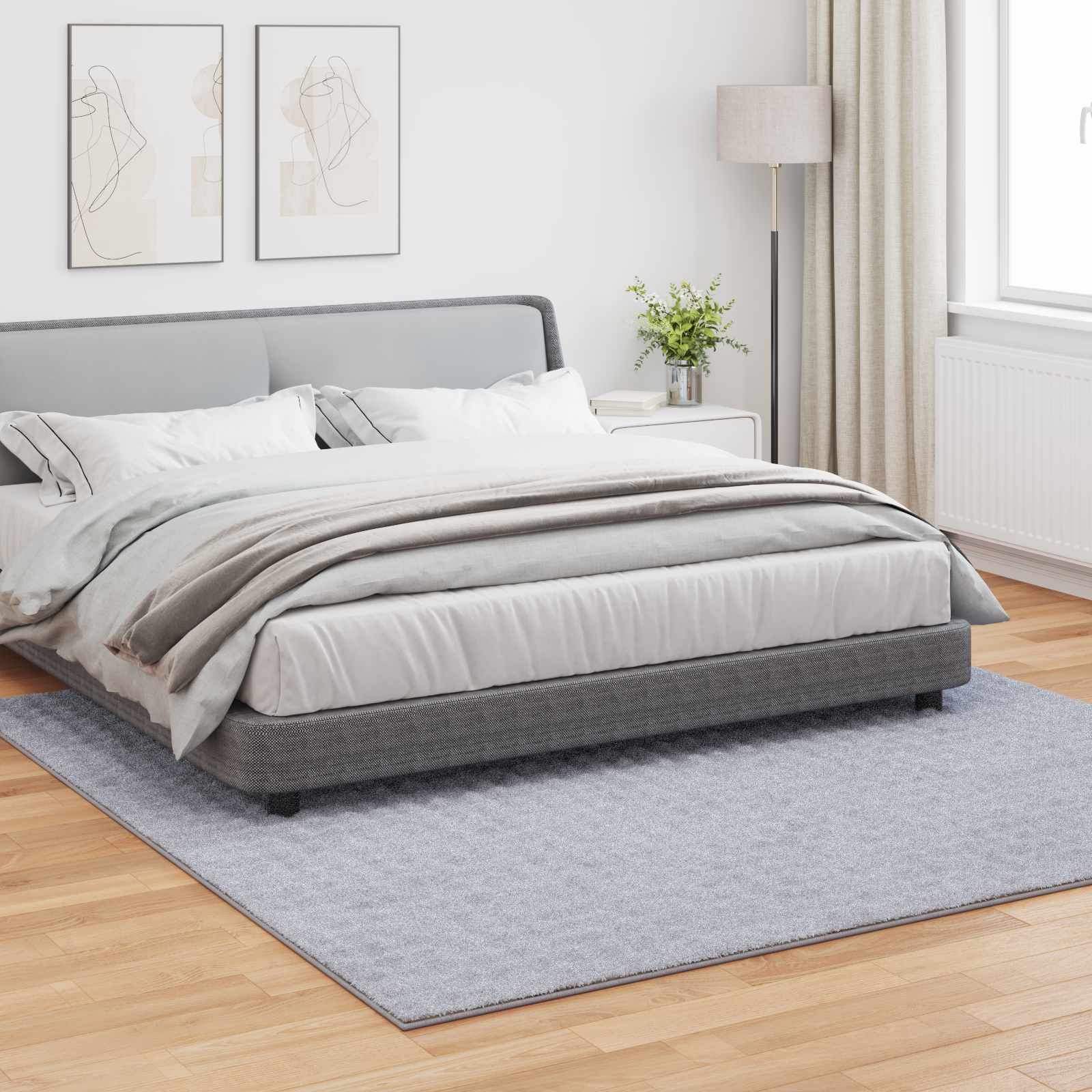 Vloerkleden Vierkant SIROLO Grijs 240 x 240 cm Polyester