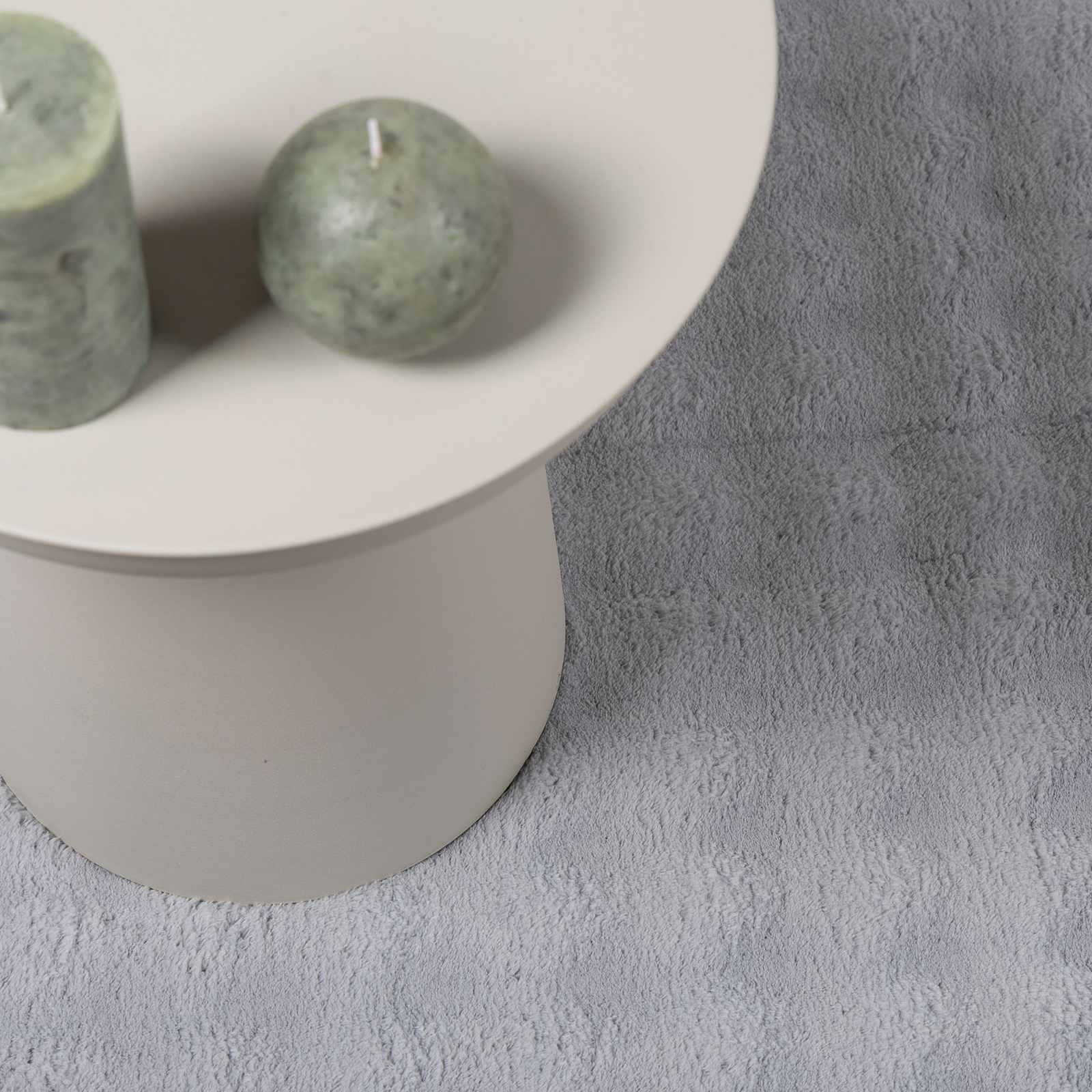 Vloerkleden Rond SIROLO Grijs Ø 120 CM Polyester
