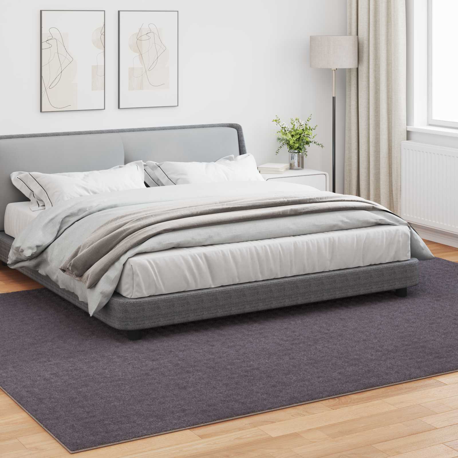 Vloerkleden Rechthoekig SIROLO Antraciet 340 x 240 cm Polyester