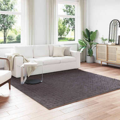 Vloerkleden Vierkant SIROLO Antraciet 240 x 240 cm Polyester