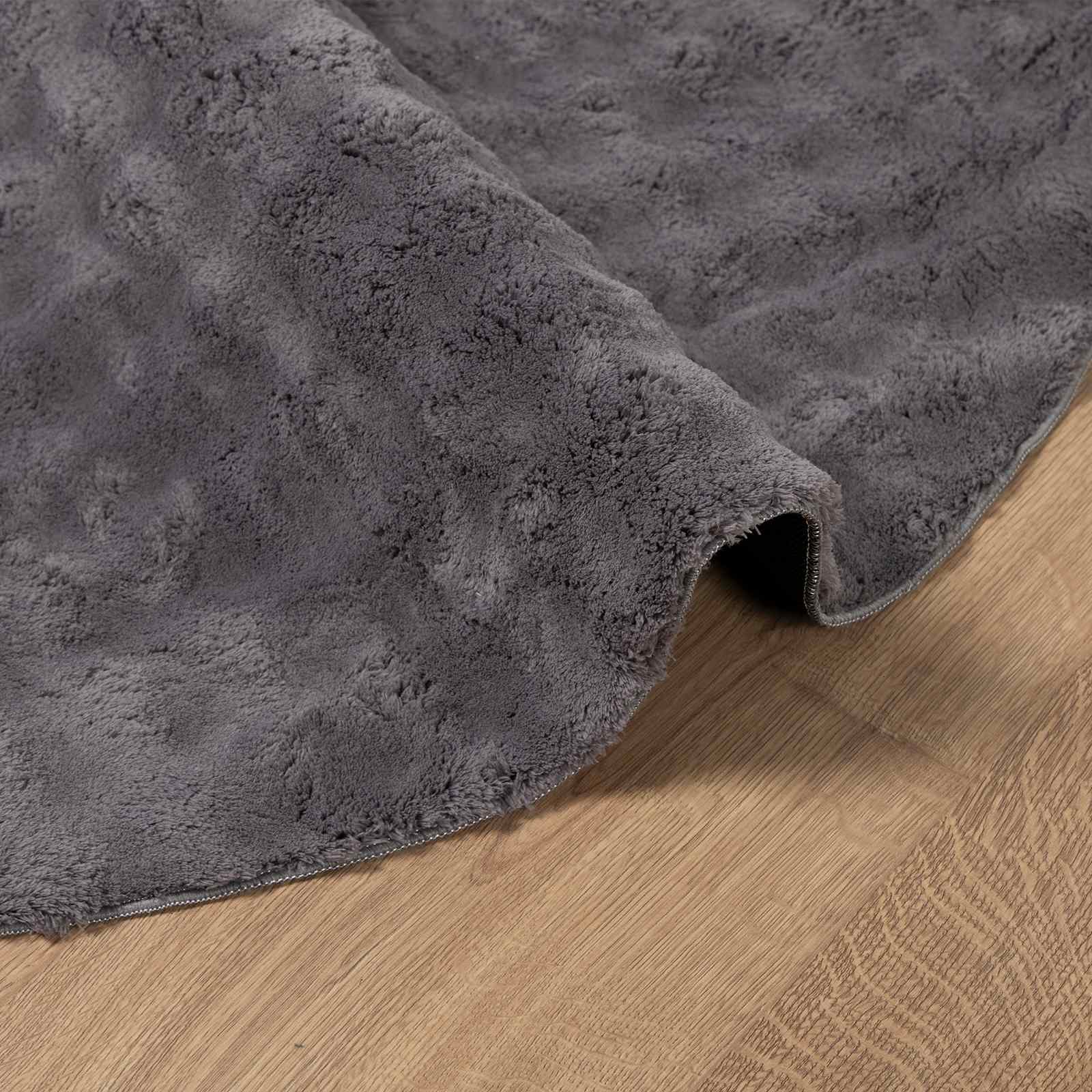 Vloerkleden Rond SIROLO Antraciet Ø 120 CM Polyester